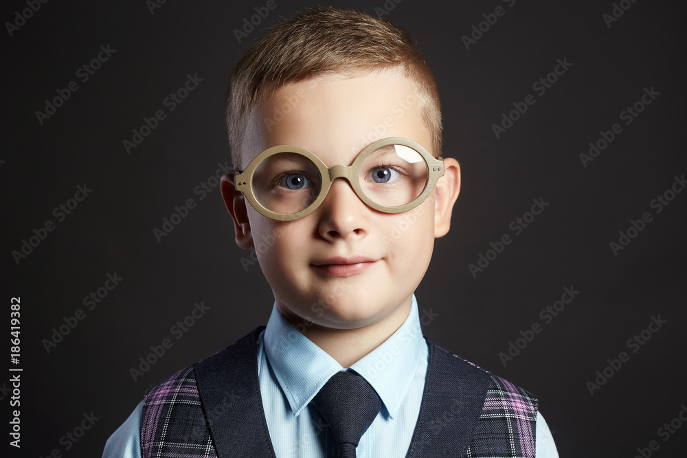 child in glasses.little boy in suit child in glasses.little boy in suit