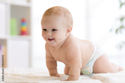 pretty crawling baby