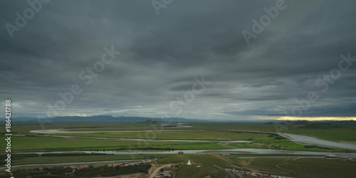 The Yellow River landscape in Donk Township, Aba , Sichuan, China