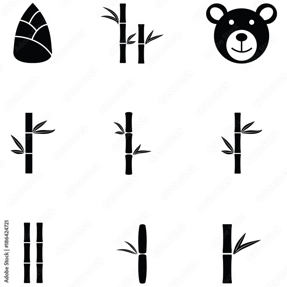 Fototapeta premium bamboo icon set