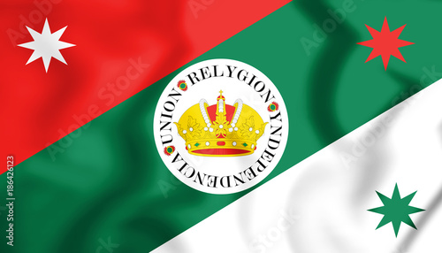 3D Flag of Iturbide's Infantry. photo