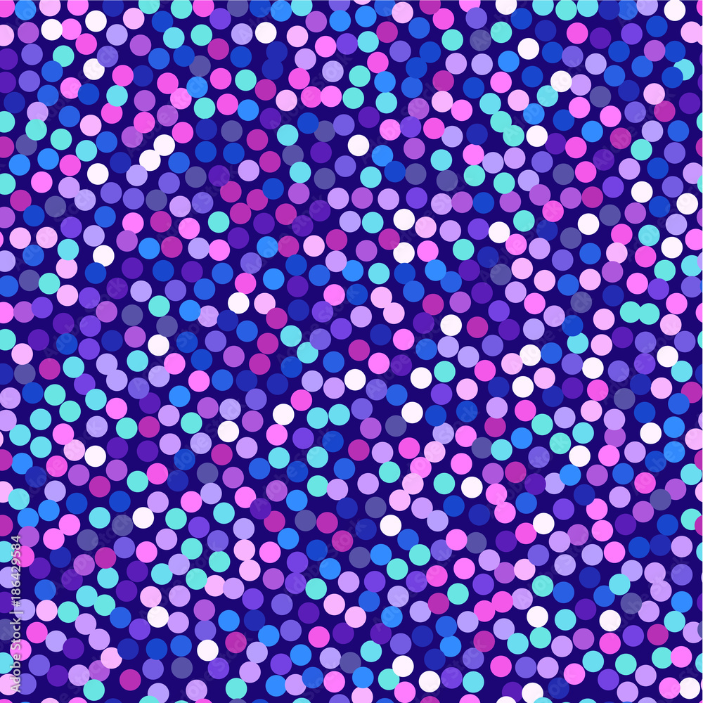 Purple, pink glitter vector background. Violet seamless pattern for vedding invitation, sale banner. Sparkling sapphire backdrop for gift, vip and birthday card.