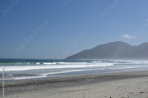 Coastal Views near Milford sound, Hollyford valley, New Zealand photo