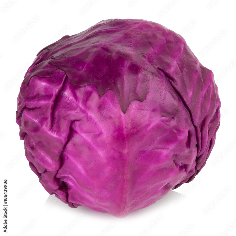 Purple Cabbage isolated on white background