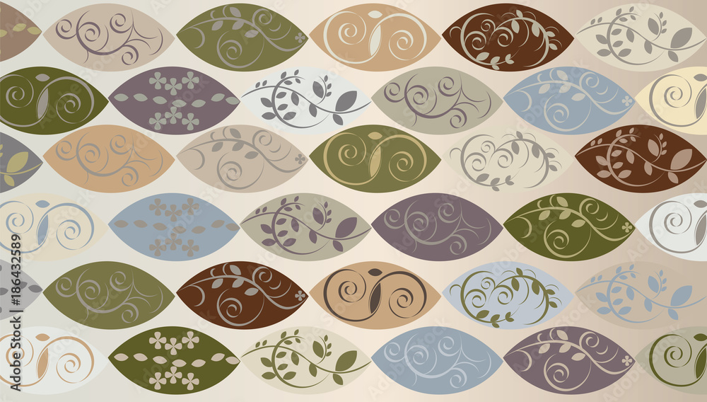 Abstract concept neutral colors leafs 