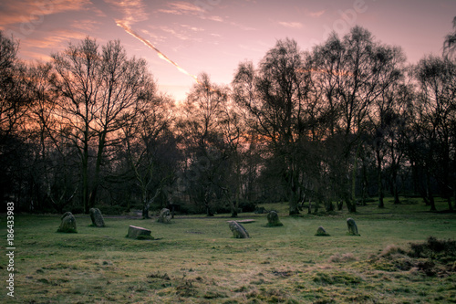 Nine Ladies Stone Circle at Dawn