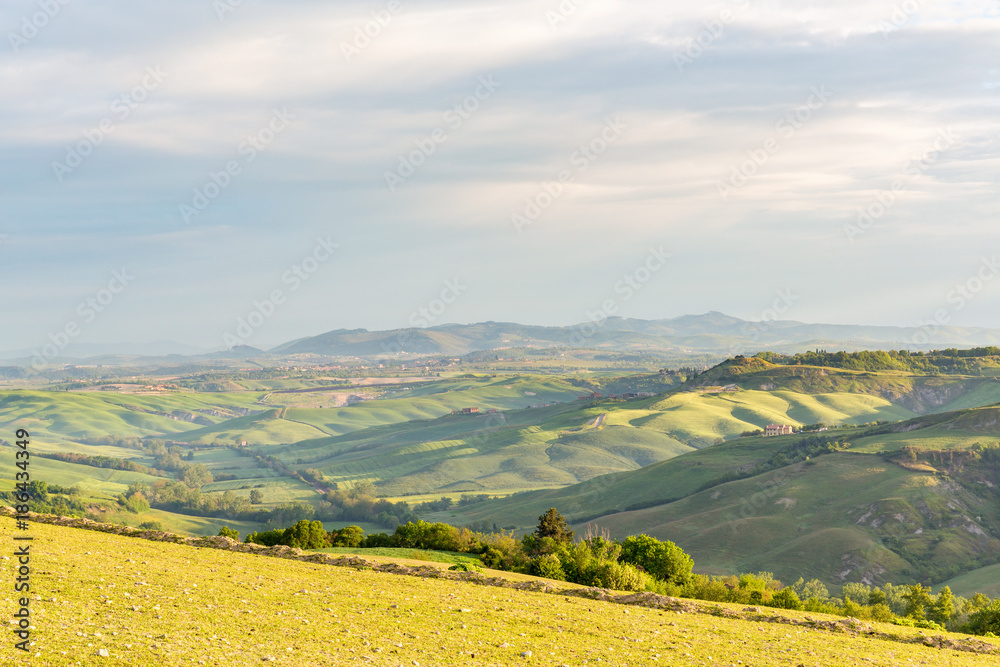 Italian rolling rural landscape view