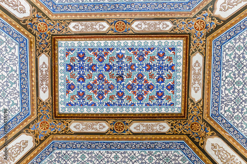 painted ceiling in one of the rooms of the Topkapi Palace