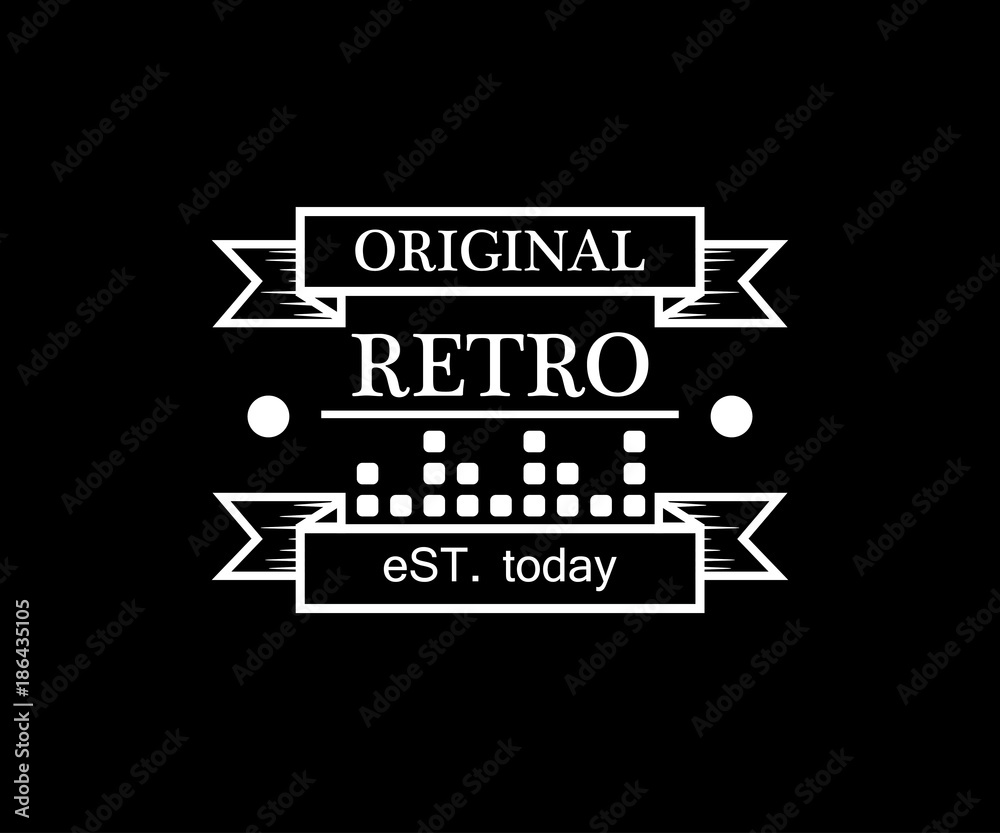 Fototapeta premium music original retro badge design