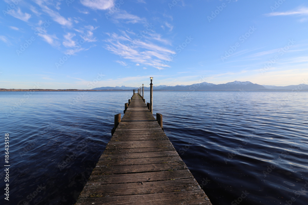 Naklejka premium Chiemsee, Morze Bawarskie