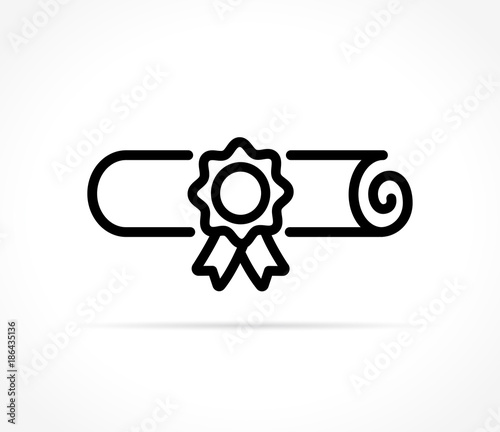 scroll icon on white background