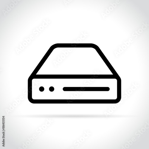hard drive disc icon on white background