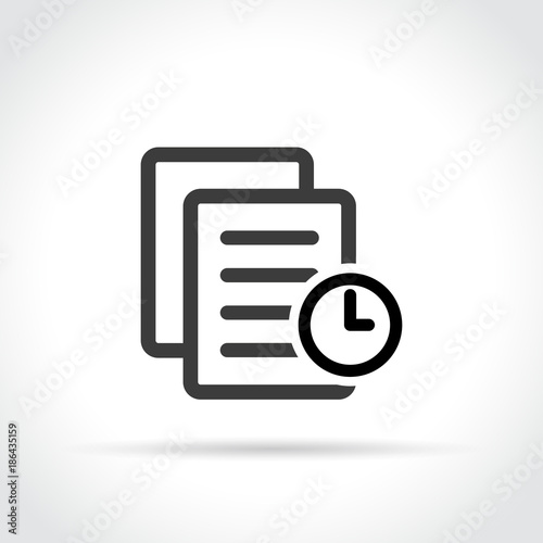 papers with clock icon