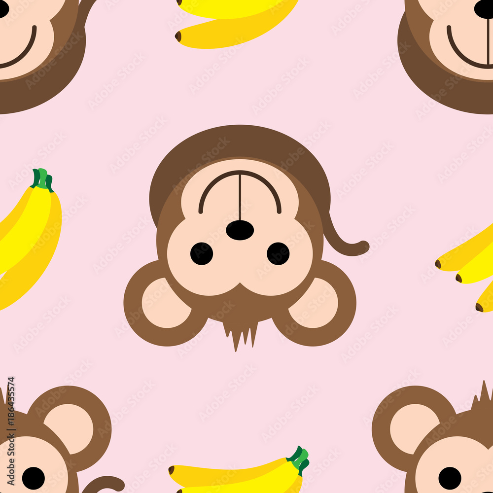 monkey head seamless background