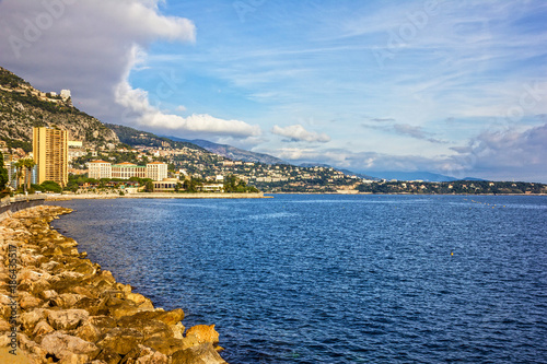 Obraz na płótnie Monaco and Monte Carlo principality seafront. w salonie