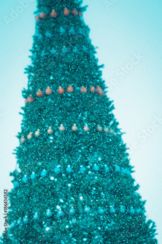 Decorated Christmas Tree Retro