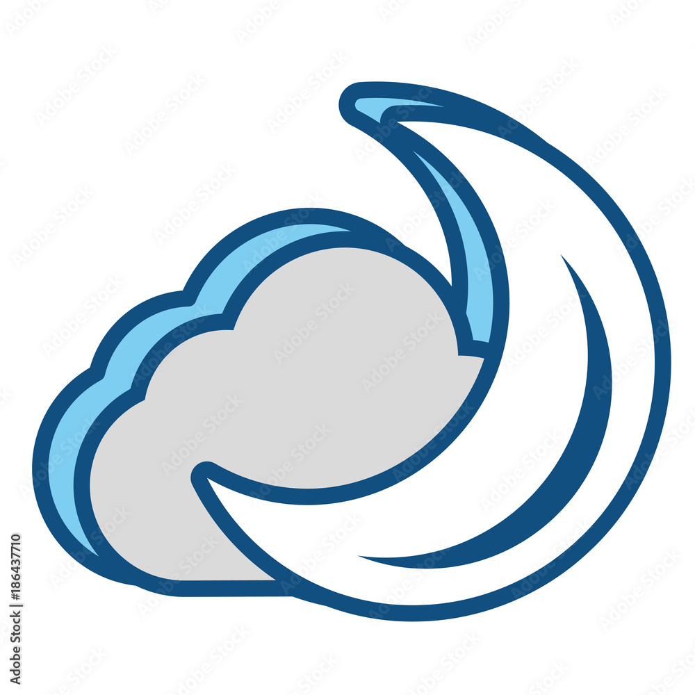 Moon and cloud cartoon Moon and cloud cartoon