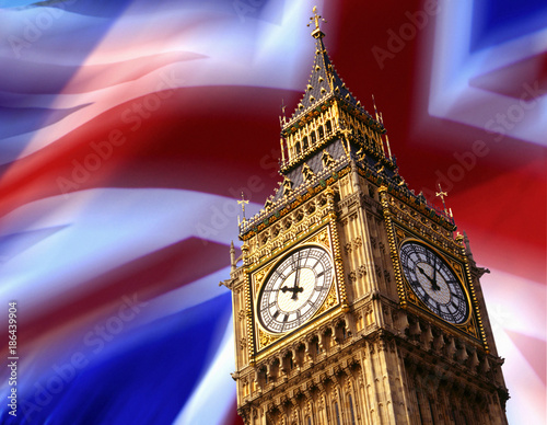 Big Ben - London - British Flag