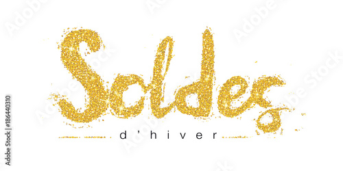 SOLDES D'HIVER PAILLETTES fond blanc