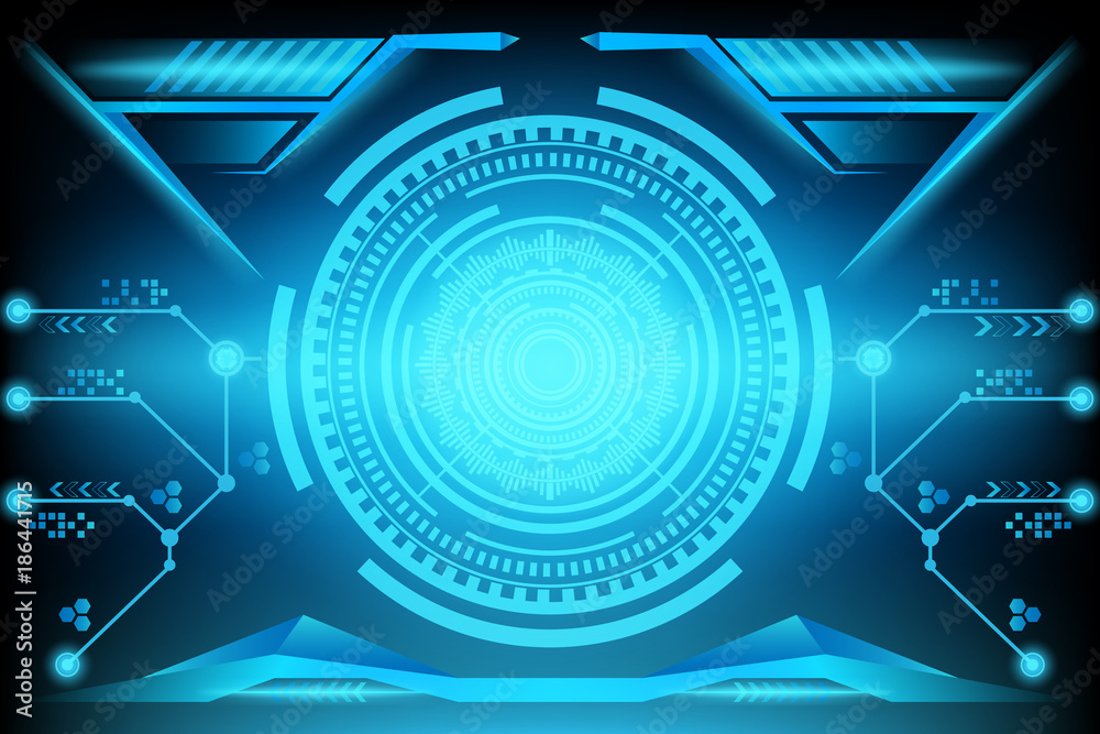 Fototapeta premium abstract futuristic circuit technology background.vector and illustration