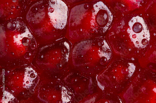 Pomegranate pulp close-up