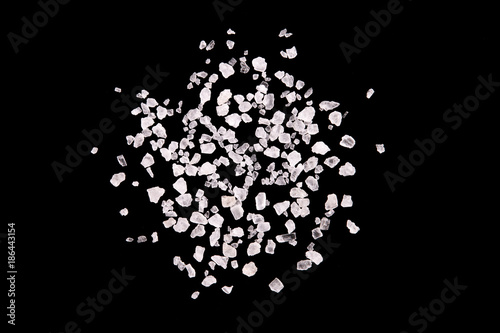 Sea salt is poured in the form of a circle