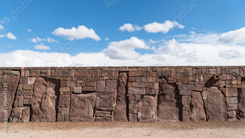 Ruins of Tiwanaku is a Pre Columbian archaeological site in western Bolivia photo