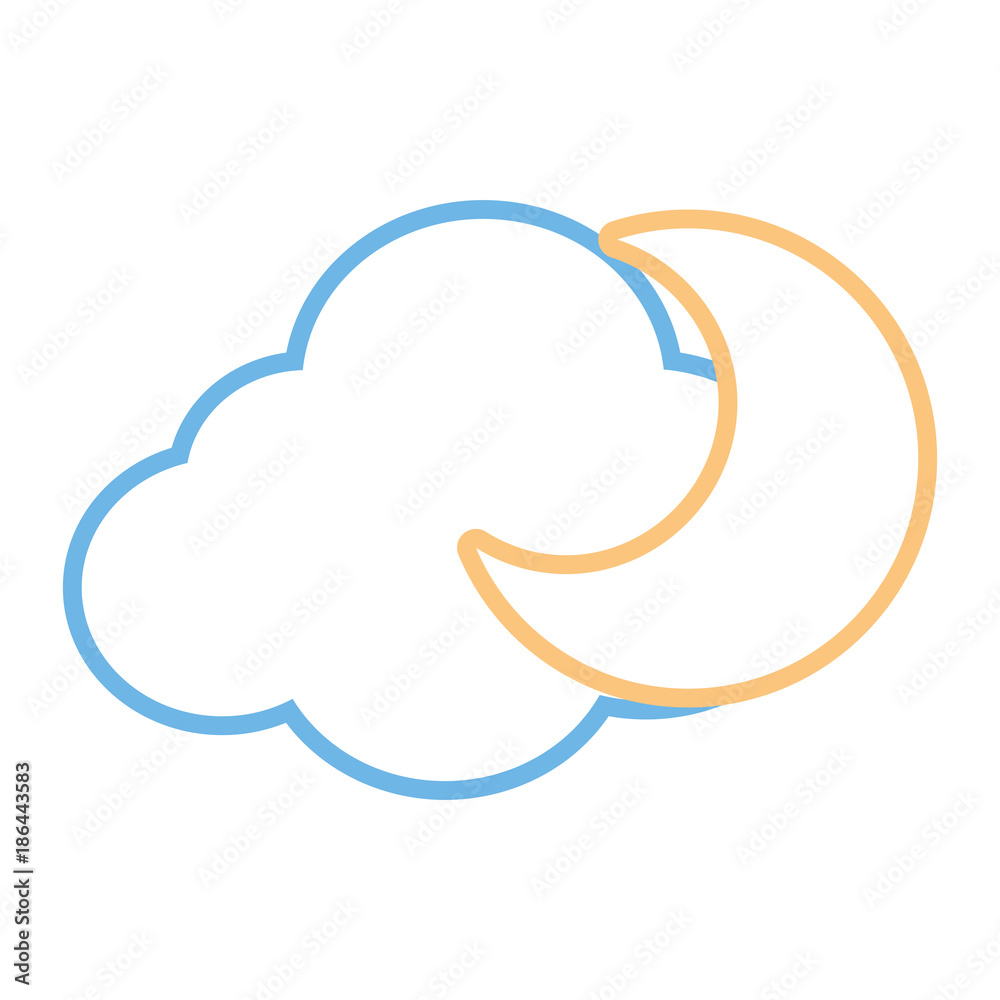 Moon and cloud Moon and cloud