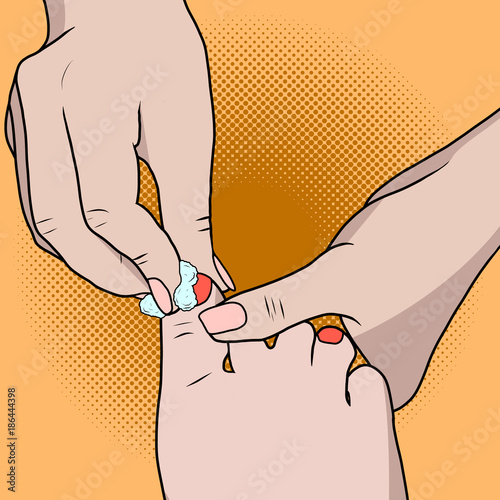 Nail varnish remover, acetone on white, clipping path