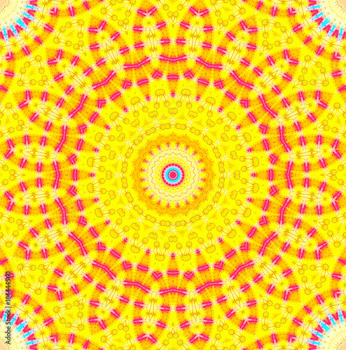 Bright yellow abstract concentric pattern