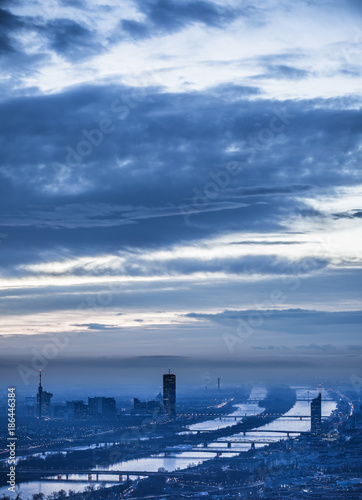 Morning Skyline of Vienna Portrait Format