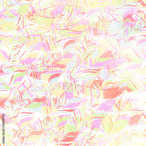 Watercolor textured seamless pattern. Tropical background. Hand painted illustration.
