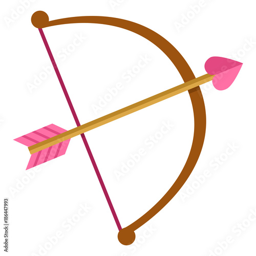 Vector Cupid Bow with Love Arrow Icon