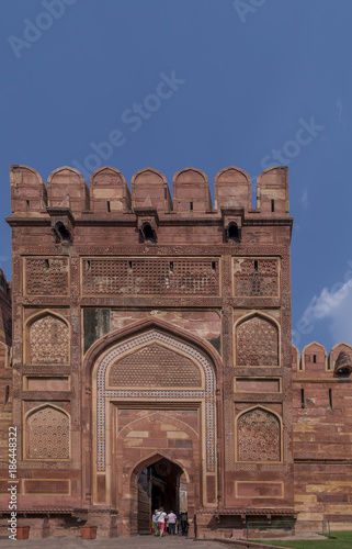 Detail of the Agra Fort, Uttar Pradesh, India
