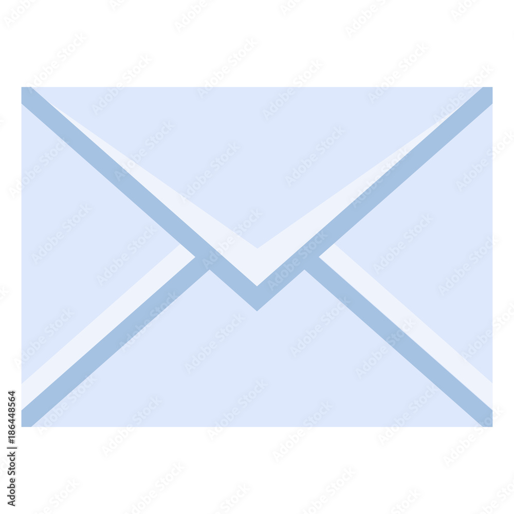 Vector Single Closed Postal Envelope Icon