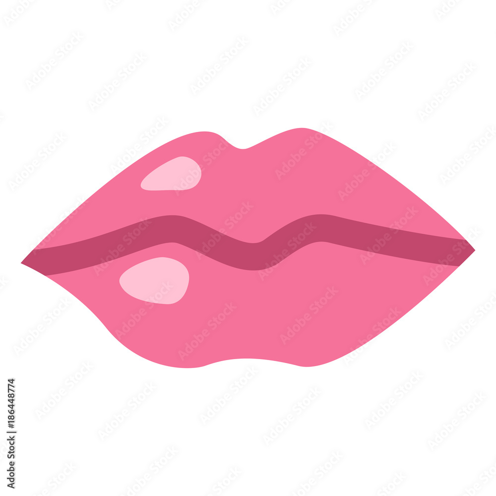 Vector Single Icon of Women Lips Vector Single Icon of Women Lips