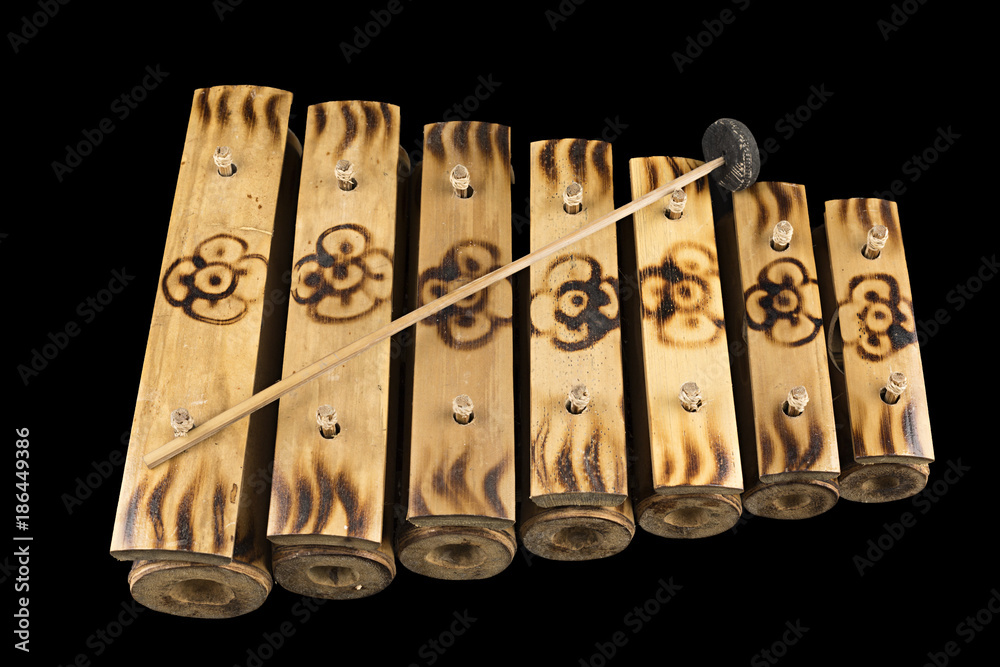 Xilofono In Bambù Naturale Artigianale - Strumento Musicale Con 10 Note E Martello - Foto 5