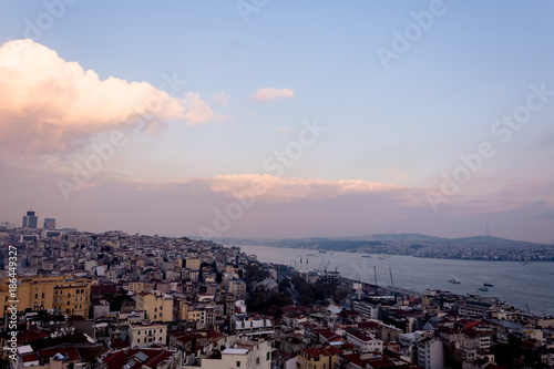 view to the urban part of the Istanbul city