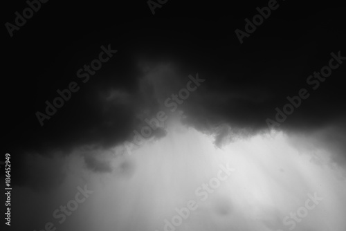 Dark sky and black clouds  Dramatic storm clouds before rainy  Closeup black cloud motion