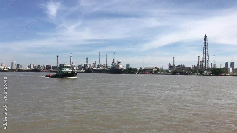 Crossing the Chao Phraya River in Bangkok Thailand Crossing the Chao Phraya River in Bangkok Thailand