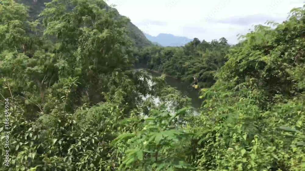 View from the train between Bangkok and Kanchanaburi Thailand View from the train between Bangkok and Kanchanaburi Thailand