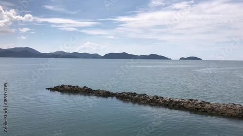 Koh Chang Ferry leaving Thammachart Pier in Trat Thailand photo