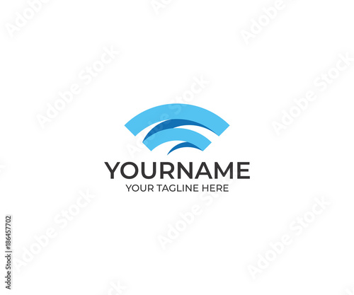 Abstract Wi-fi Logo Template. Wireless Internet Vector Design. Technology Illustration
