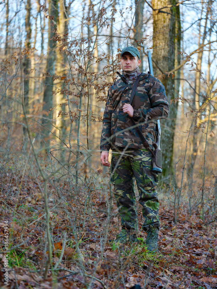 Hunter with shotgun Hunter with shotgun