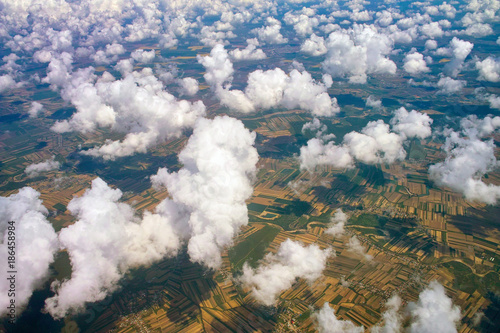 Aerial view from airplane