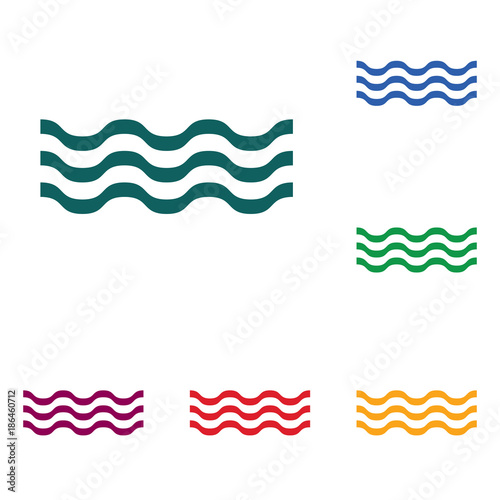 Slika na platnu Water waves icon