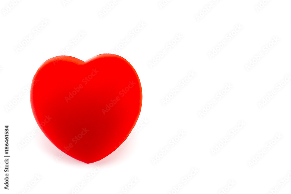 A red heart isolated on white background.with copy space A red heart isolated on white background.with copy space