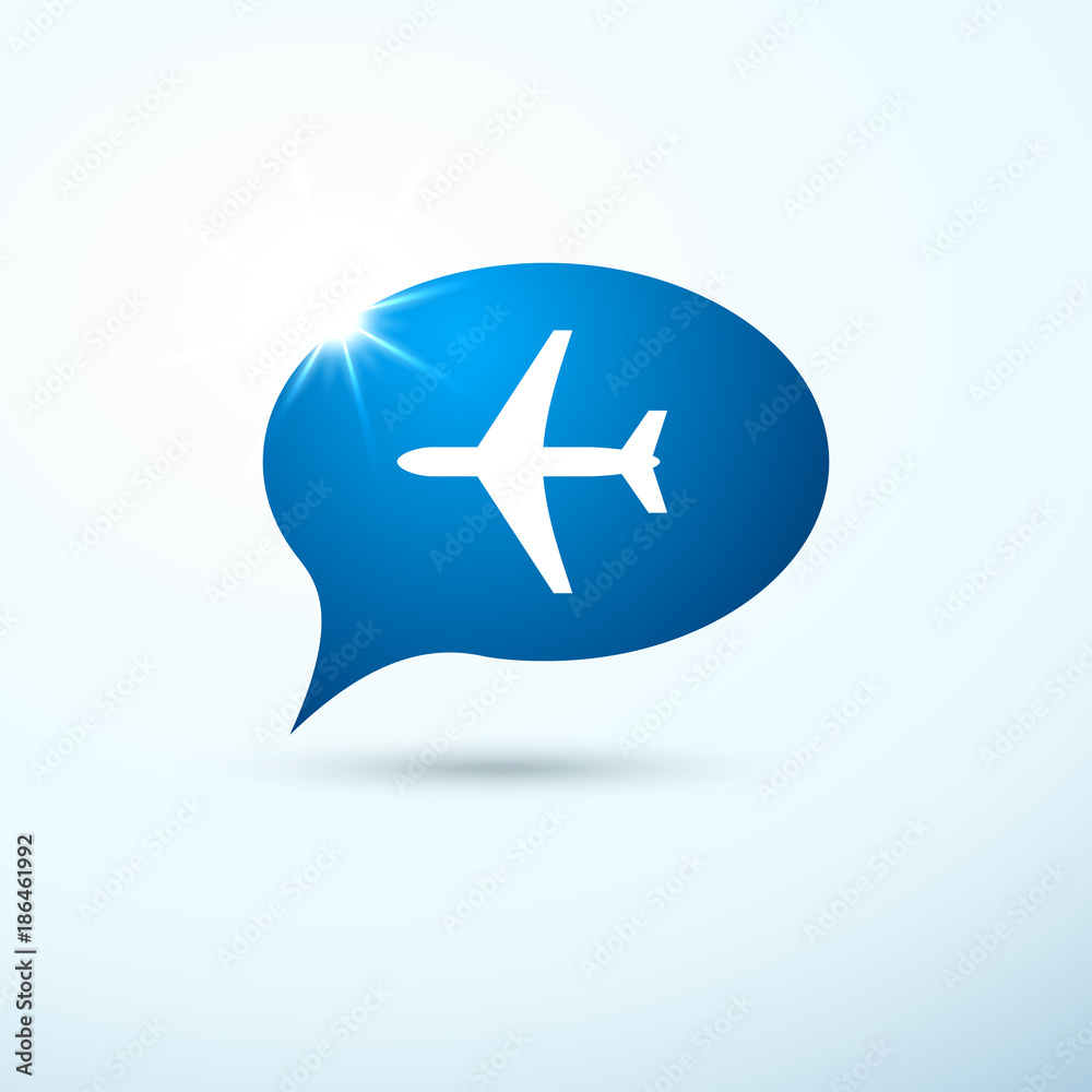 Web design of airplane icon