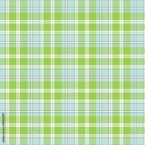 Blue and green seamless tartan plaid pattern. Repeating pattern for backgrounds, gift wrap, fabric, apparel, backgrounds, scrapbooking and more. Pastel colors.