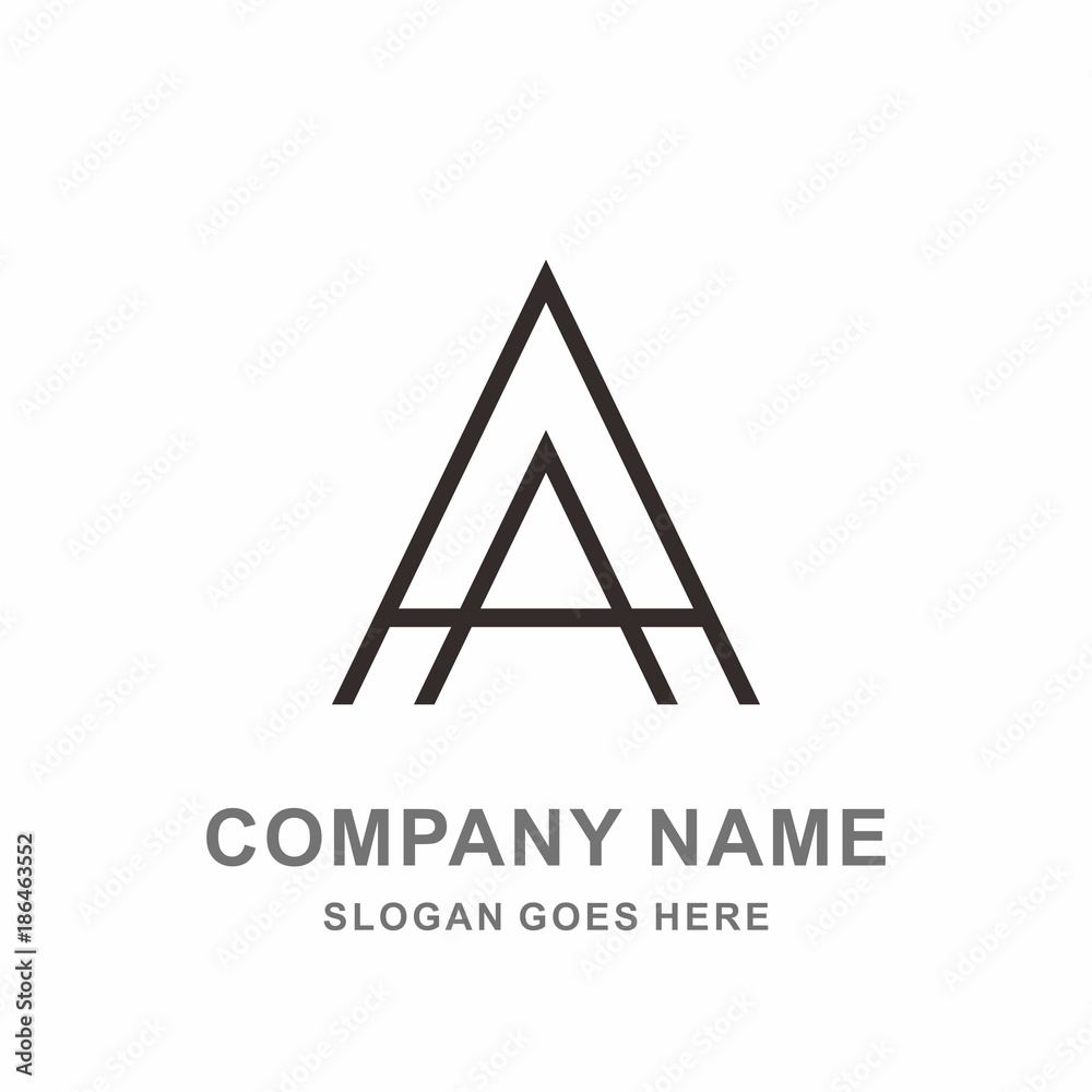 Monogram Letter A Geometric Triangle Architecture Interior Construction Business Company Stock Vector Logo Design Template Monogram Letter A Geometric Triangle Architecture Interior Construction Business Company Stock Vector Logo Design Template